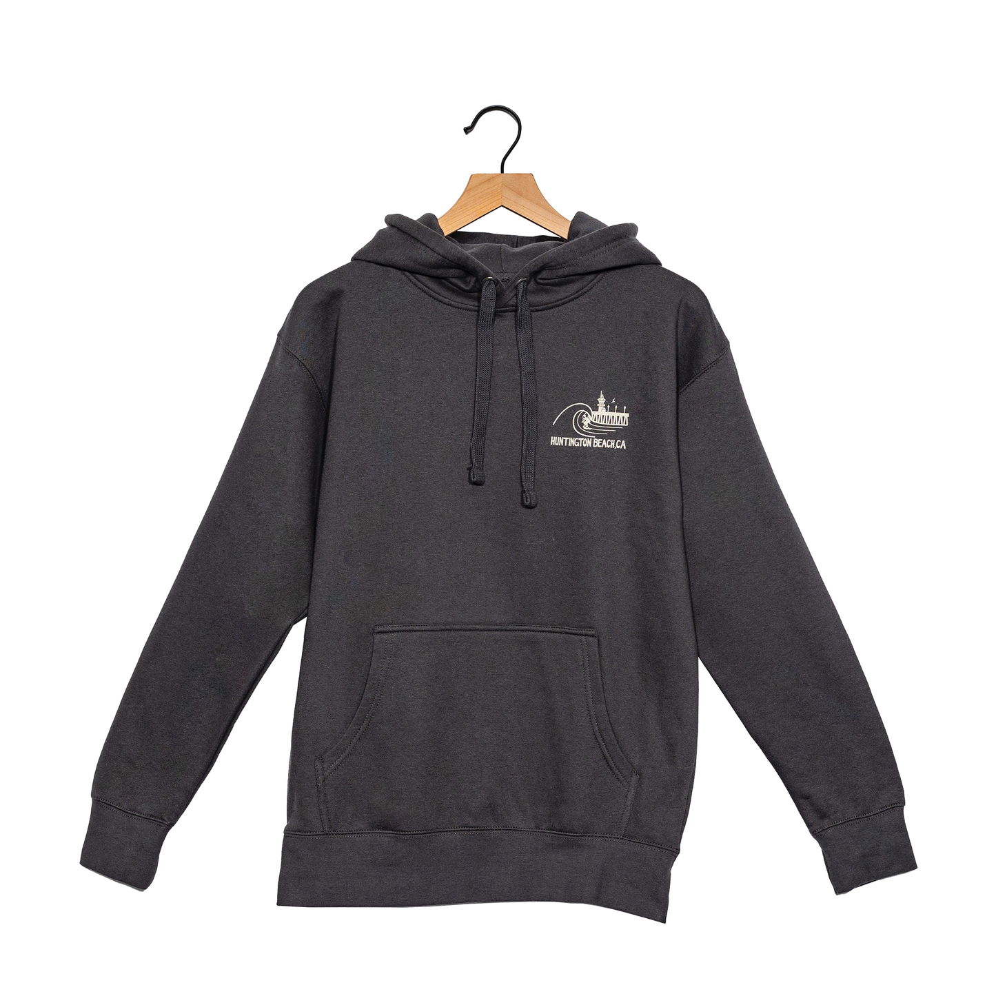 HB Surf Zone Map Hoodie - Vintage Black