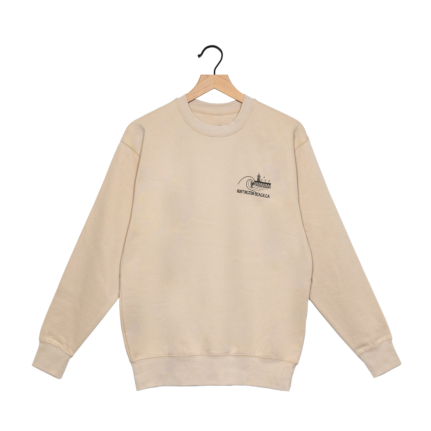 HB Surf Zone Map Sweatshirt - Bone