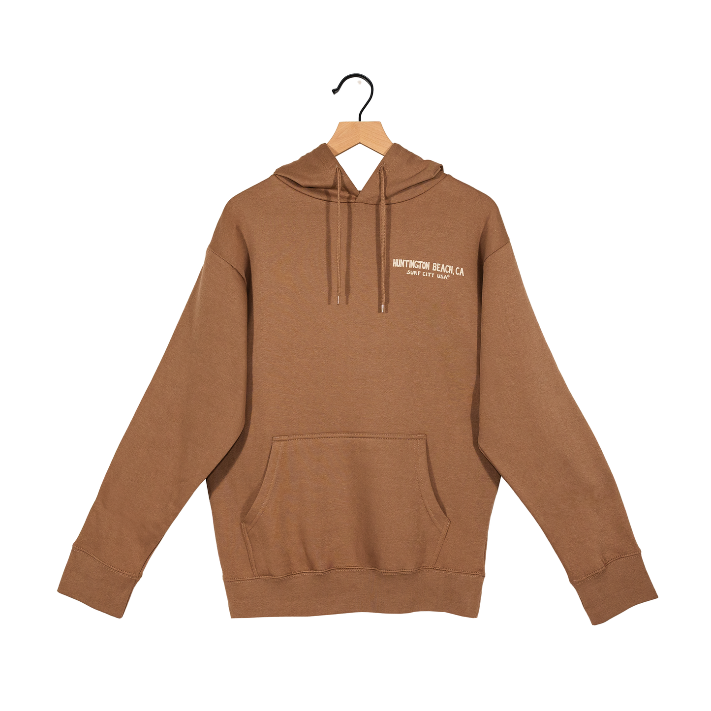 HB Surf Zone Map Lightweight Hoodie - Latte