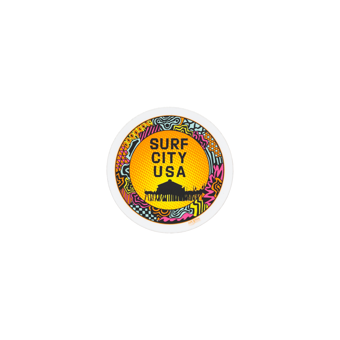 Surf City USA® x Sam Bernal 90's Sticker