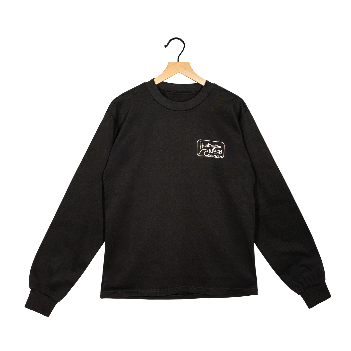 Huntington Beach Vintage Long Sleeve – Black