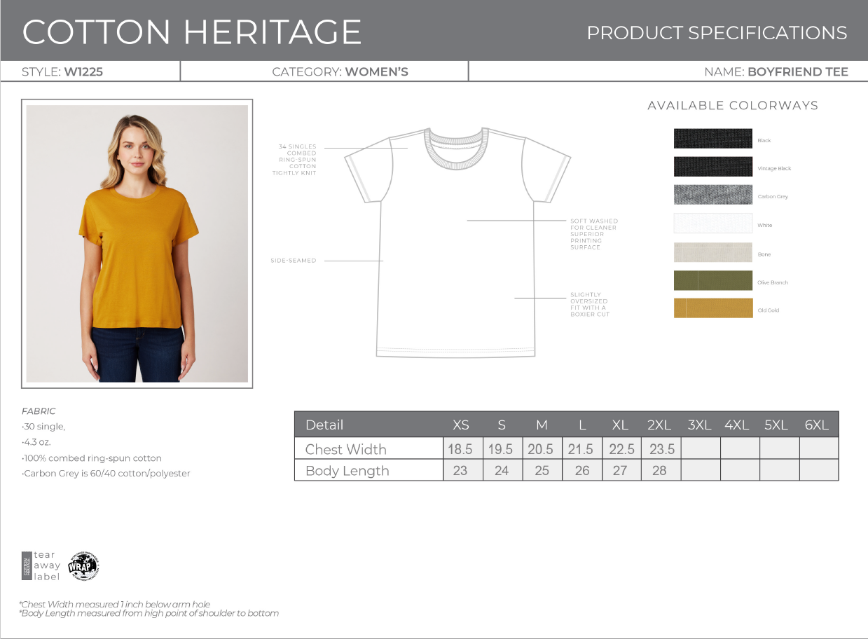 HB Surf Zone Map Women's Boyfriend Tee - Bone