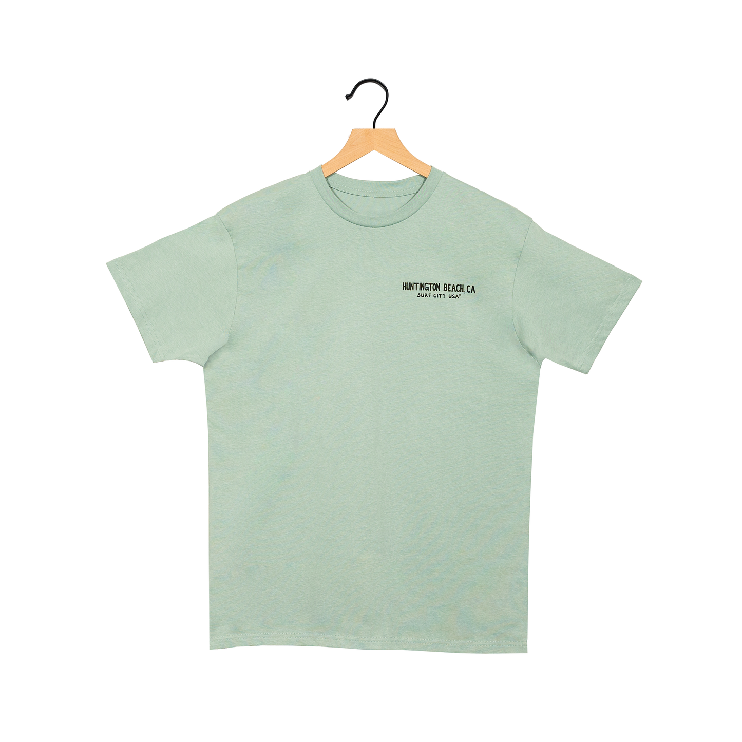 HB Surf Zone Map Men's Premium Tee - Seafoam