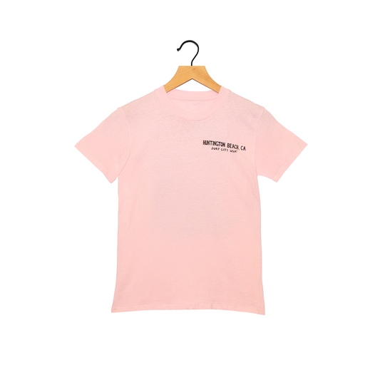 HB Surf Zone Map Youth Tee - Pink